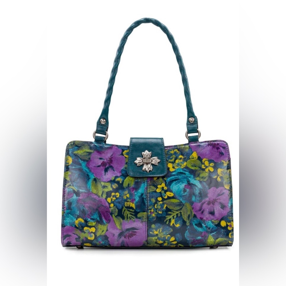 Patricia Nash Purple and Blue Floral Bag - Picture 3 of 16